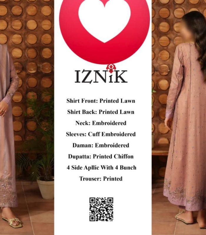 Iznik luxury Embroiderd Lawn Article