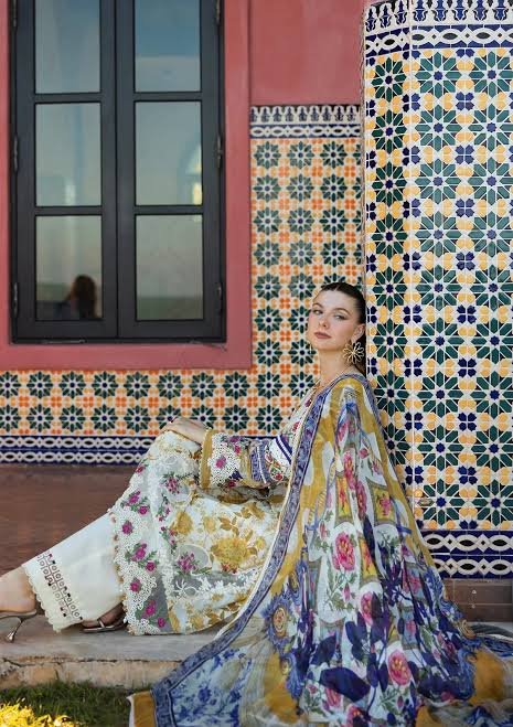Elaf Embroidered Premium 3 piece Lawn (Master piece)